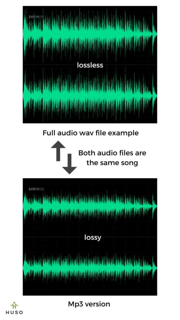 comparison of lossy vs lossless music file