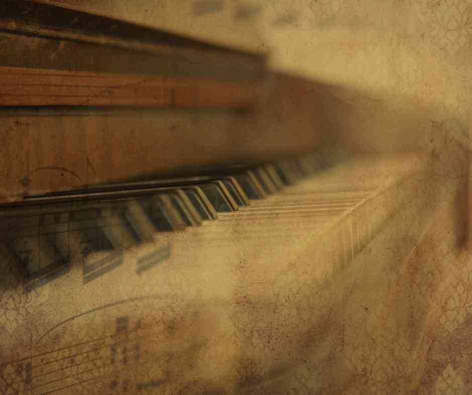 old piano and music as example for beethoven using sound